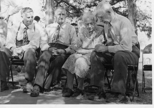 1953? photo - Frank Pivonka, Mary Hill, John Pivonka