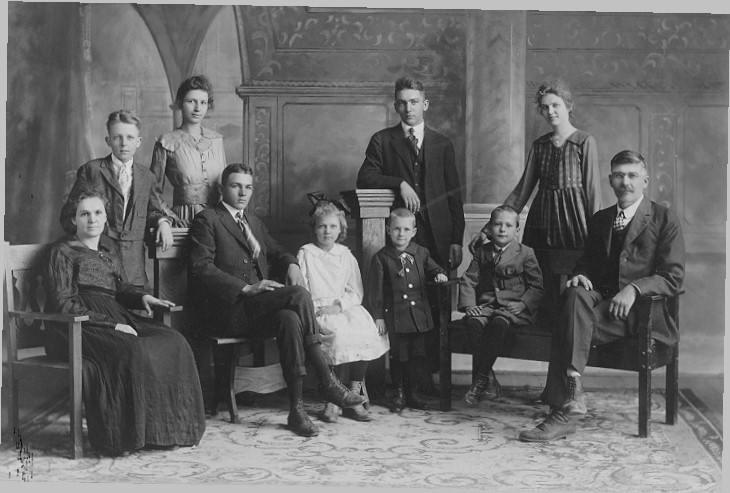 Photograph of JN Pivonka family, ca. 1919?